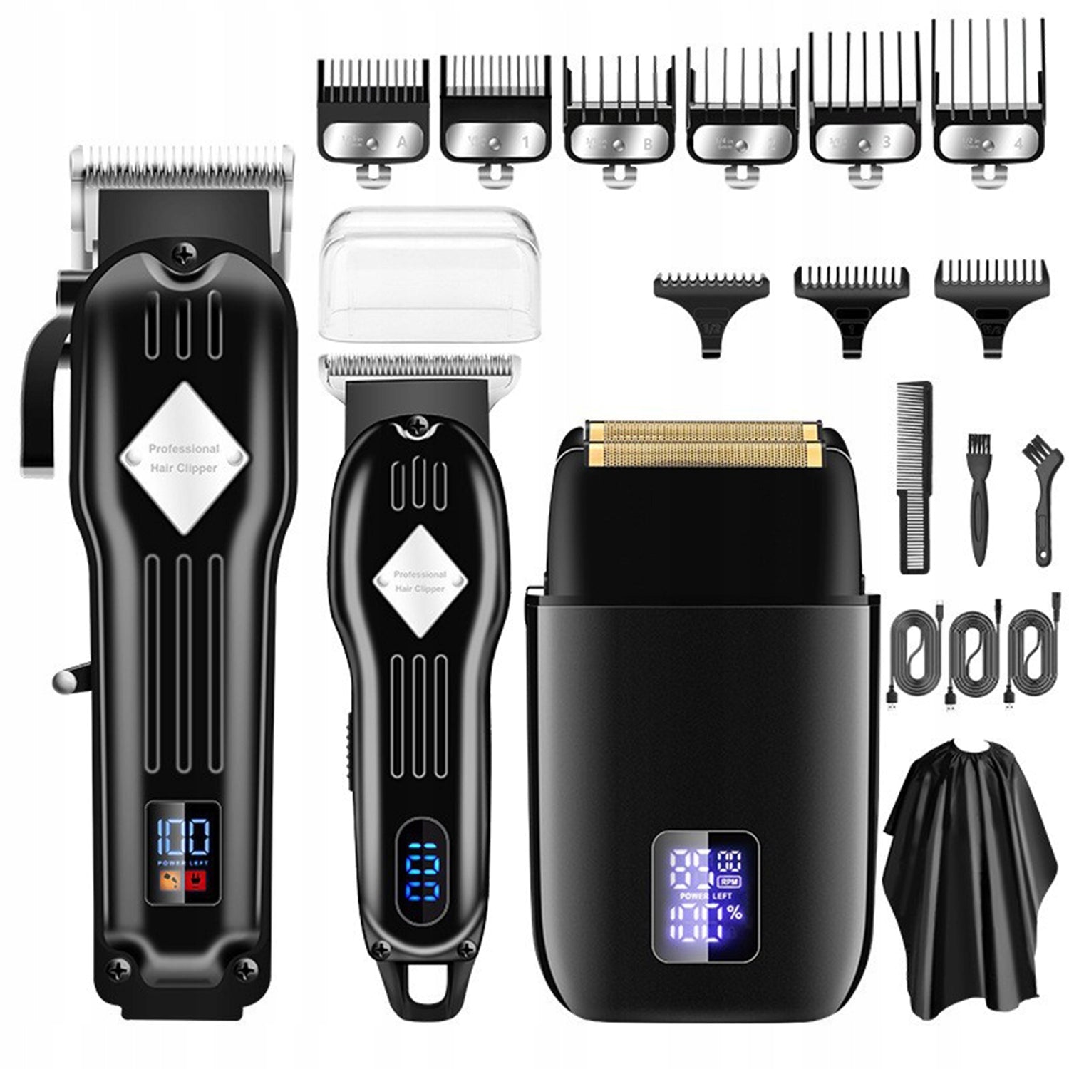 HAIR CLIPPER BEARD TRIMMER BODY CORDLESS USB FUNCTIONAL EFFICIENT GIFT Wireless operating time 180 min