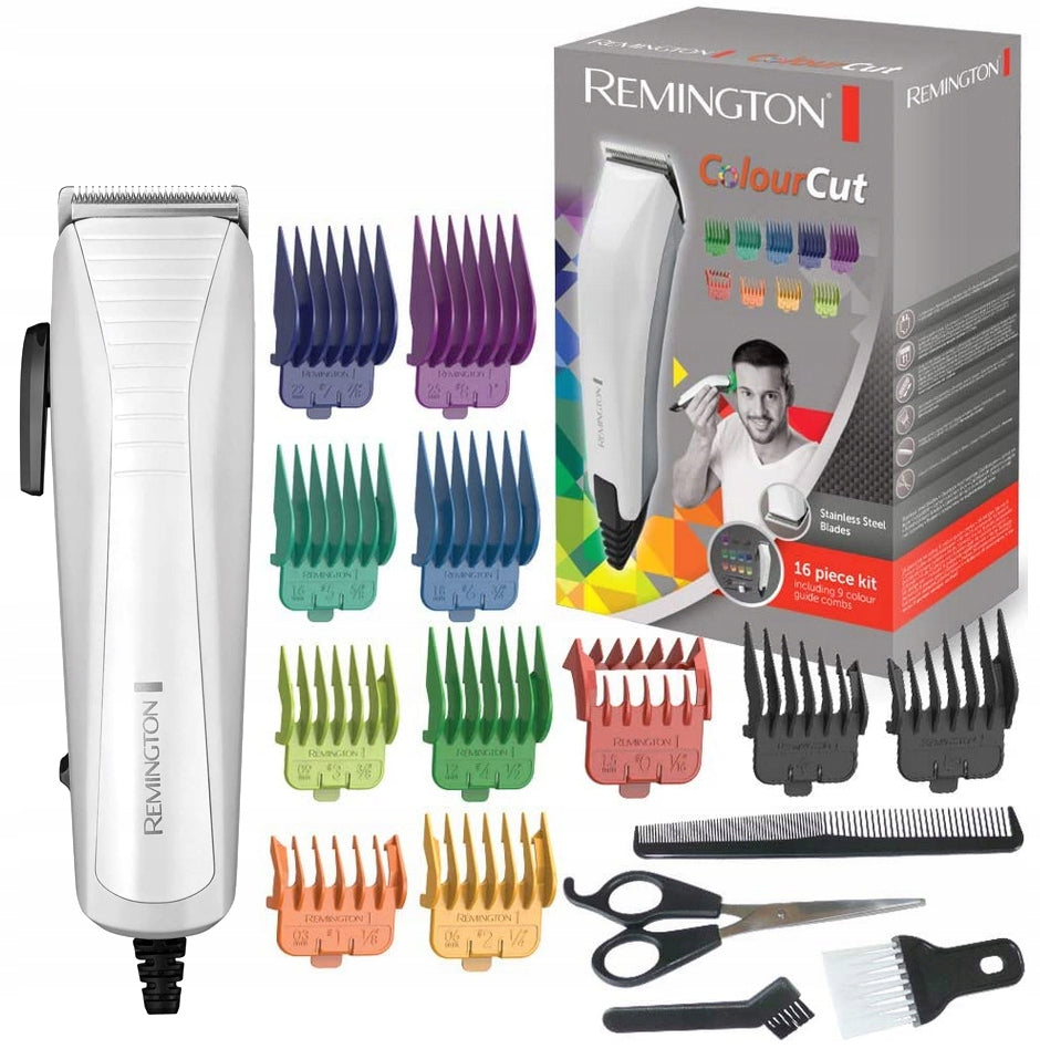 HAIR CLIPPER SET OF 9 ATTACHMENTS SCISSORS COMB BRUSH CAP