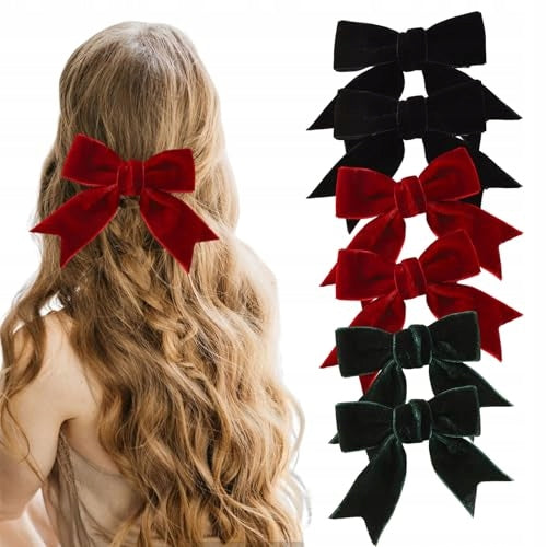 HAIR CLIPS BOWKNOT BOW FOR GIRLS SET OF 6 PIECES FOR HOME Brand no brand