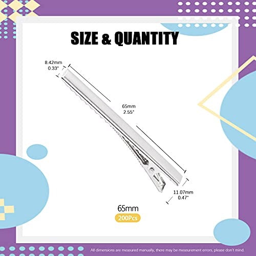 HAIR CLIPS CROCODILES METAL SET 200 PCS FOR WOMEN METAL Manufacturer code Bez marki