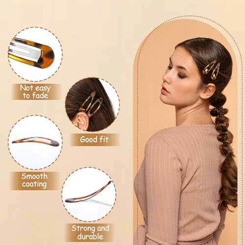 HAIR CLIPS FOR GIRLS WOMEN VINTAGE METAL SET OF 16 PCS Manufacturer code Bez marki