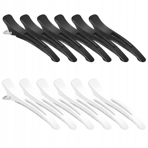 HAIR CLIPS HAIRDRESSER SILICONE NON-SLIP 12PCS Silicone Brand no brand