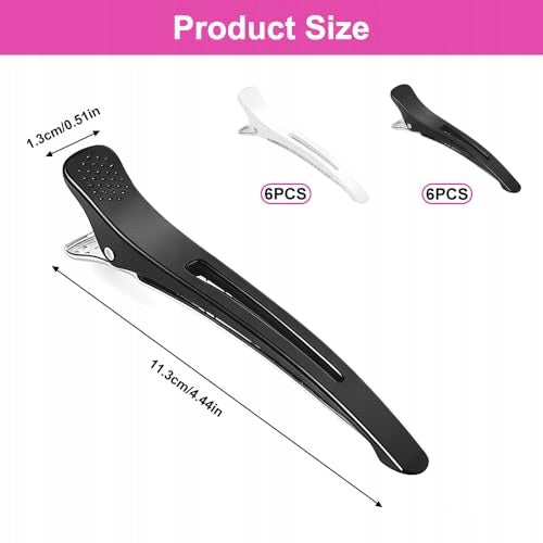 HAIR CLIPS HAIRDRESSER SILICONE NON-SLIP 12PCS Silicone Manufacturer code Bez marki