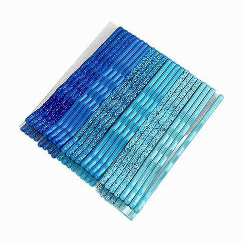 HAIR CLIPS METAL WAVY COLORFUL FOR WOMEN 24 PCS. metal