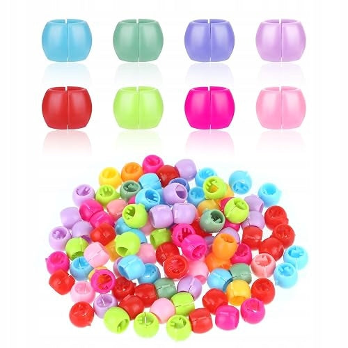 HAIR CLIPS MINI RAINBOW PLASTIC FOR GIRLS 100 PCS.