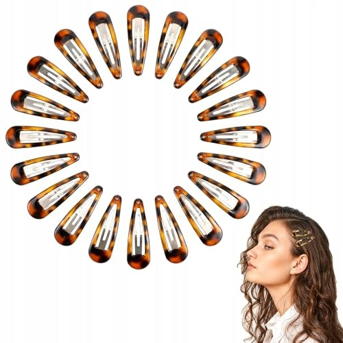 HAIR CLIPS WOMEN'S METAL TORTOISESHELL 20 PIECES SET GIFT Brand no brand