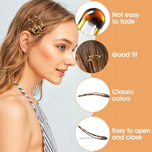 HAIR CLIPS WOMEN'S METAL TORTOISESHELL 20 PIECES SET GIFT Manufacturer code Bez marki