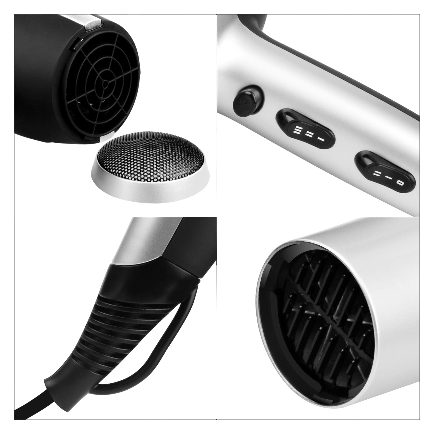 HAIR DRYER 2200W LIGHTWEIGHT HANDHELD SPEED CONTROL ACCESSORIES Manufacturer code BID_2179