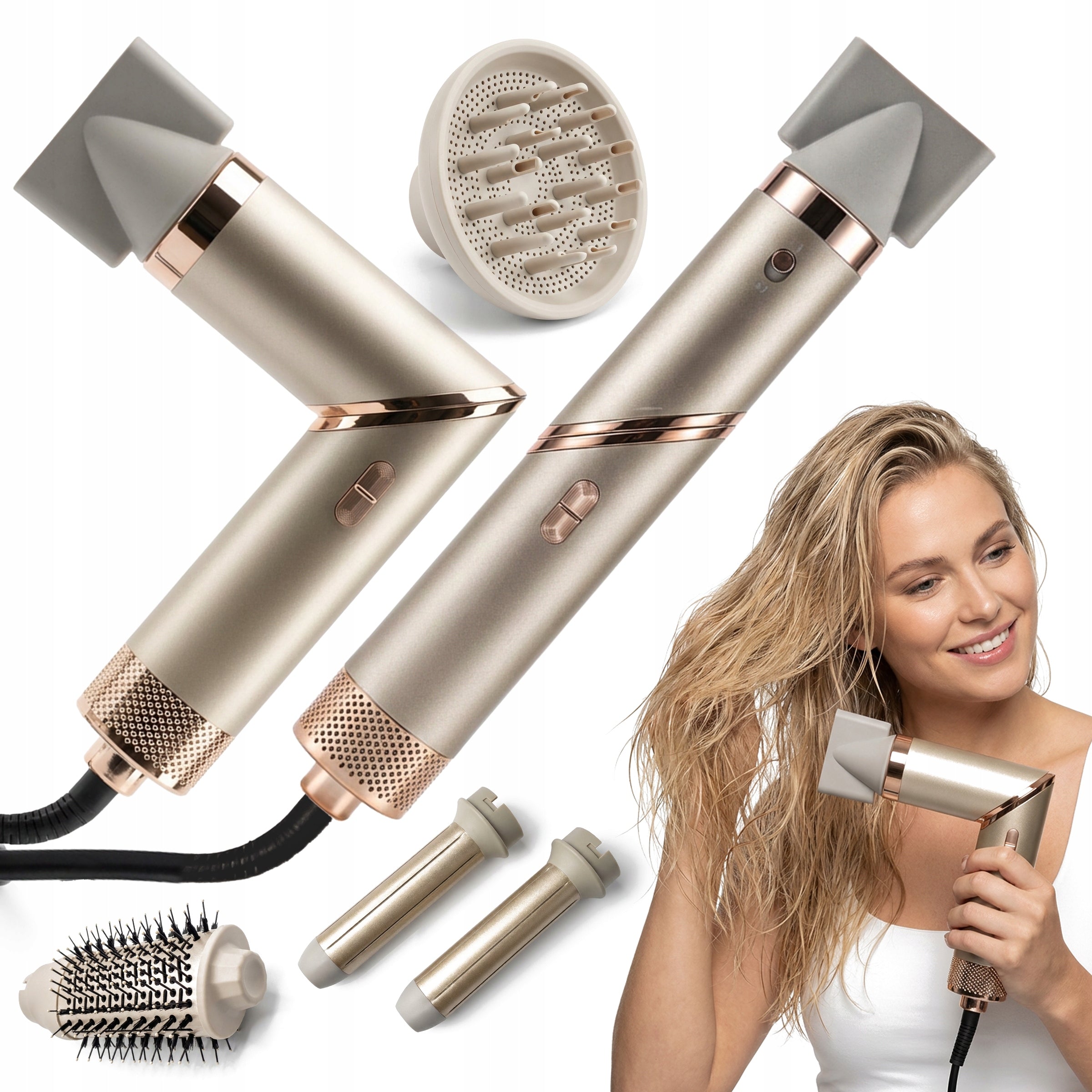 HAIR DRYER 5IN1 BRUSH CURLING IRON MULTIFUNCTIONAL CURLING IRON-DRYER