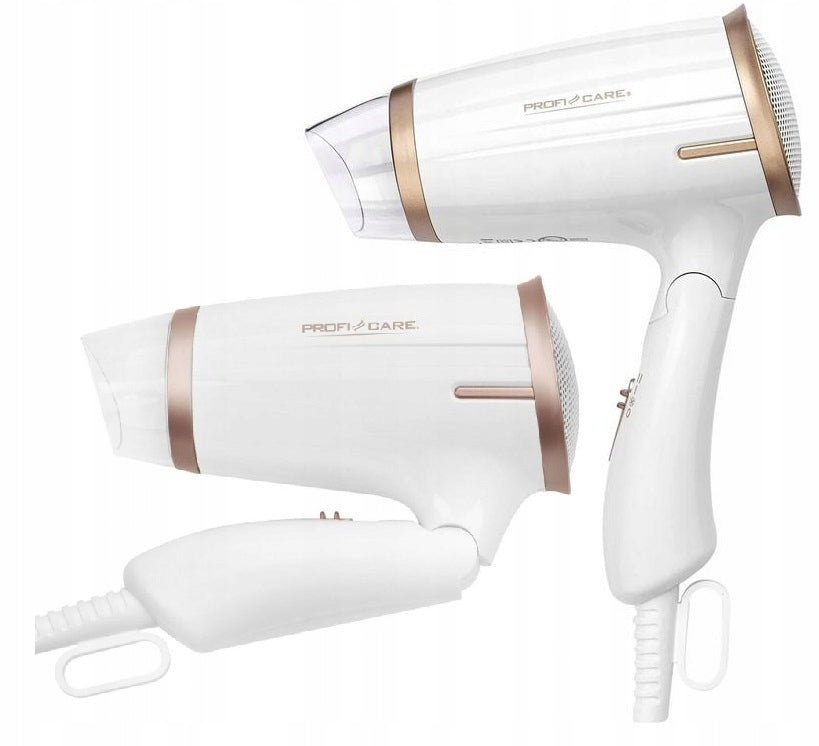 HAIR DRYER FOLDING TOURIST STRONG 1400W Cold Vent Manufacturer code PC-HT 3009 biała