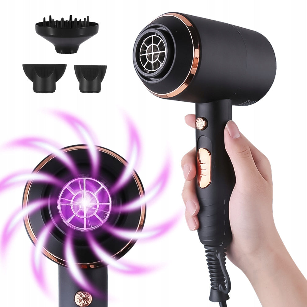 HAIR DRYER IONIZATION 3 HEAT SETTINGS QUIET QUICK DRYING 1700W Brand no brand