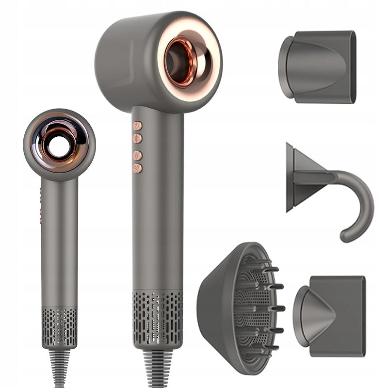 HAIR DRYER IONIZATION 4 OVERLAYS MAGNETIC DIFFUSER TEMP ADJUSTMENT