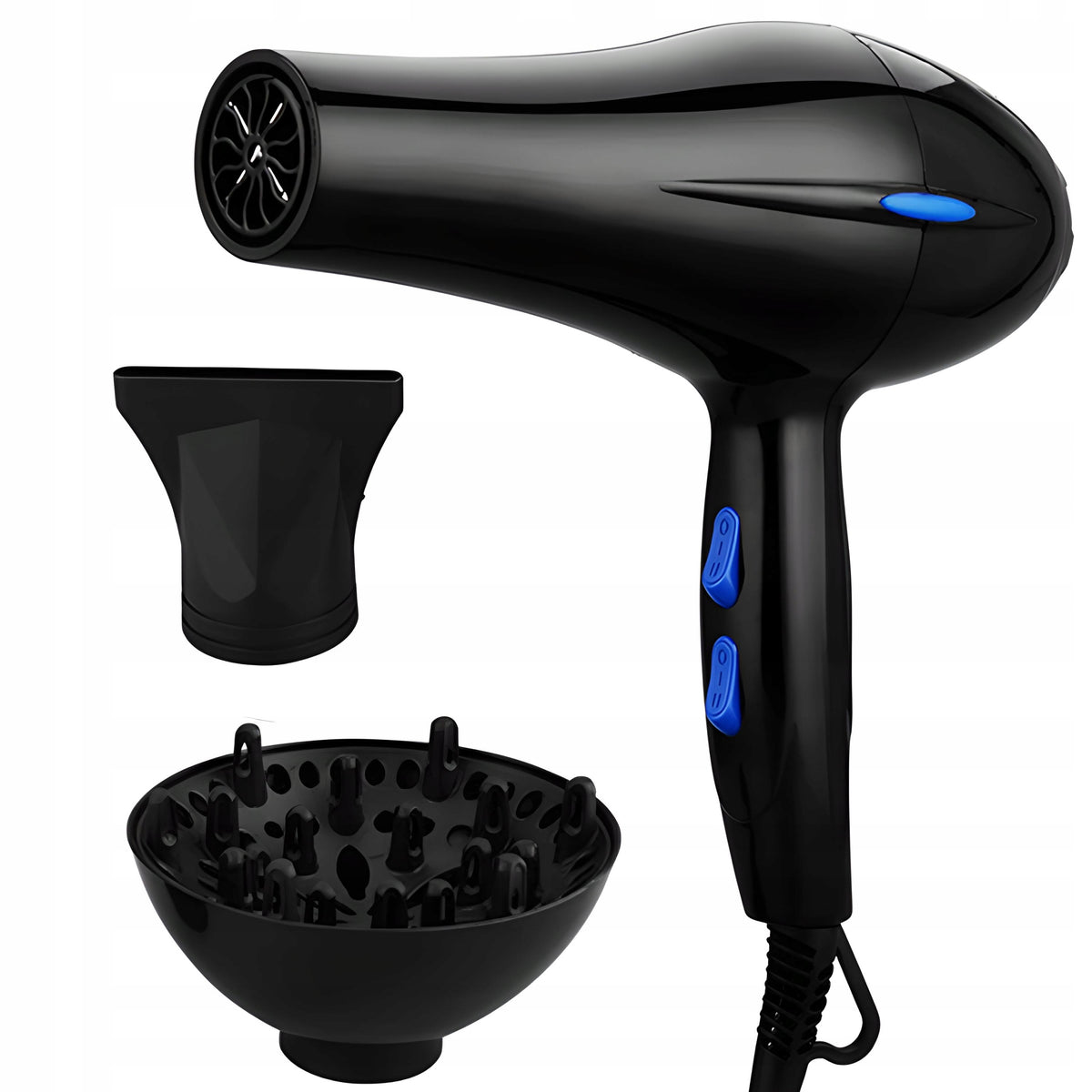 HAIR DRYER IONIZATION 900W STRONG COLD AIR DIFFUSER + TIP Packaging status original
