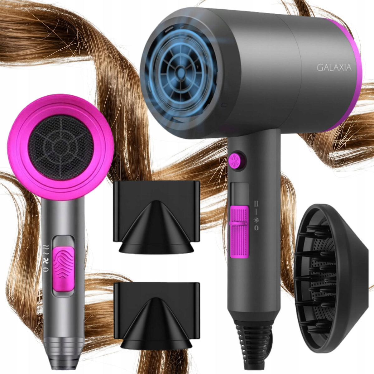 HAIR DRYER IONIZATION STRONG DIFFUSER COLD AIR CONCENTRATOR 1800W