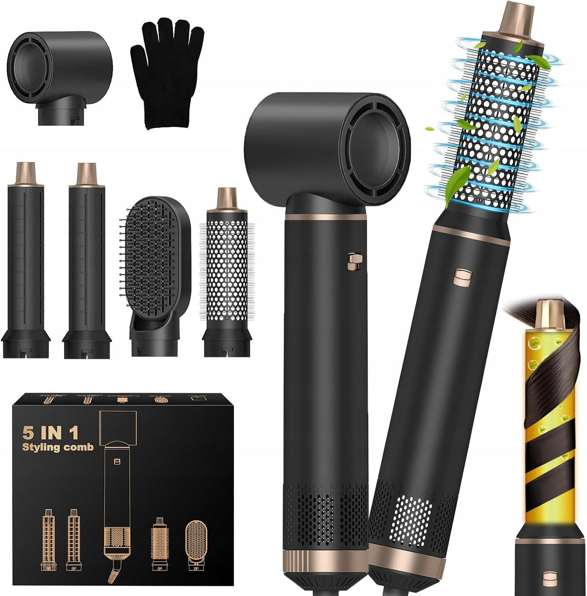 HAIR DRYER MULTIFUNCTION STYLING CURLER 5IN1 800W
