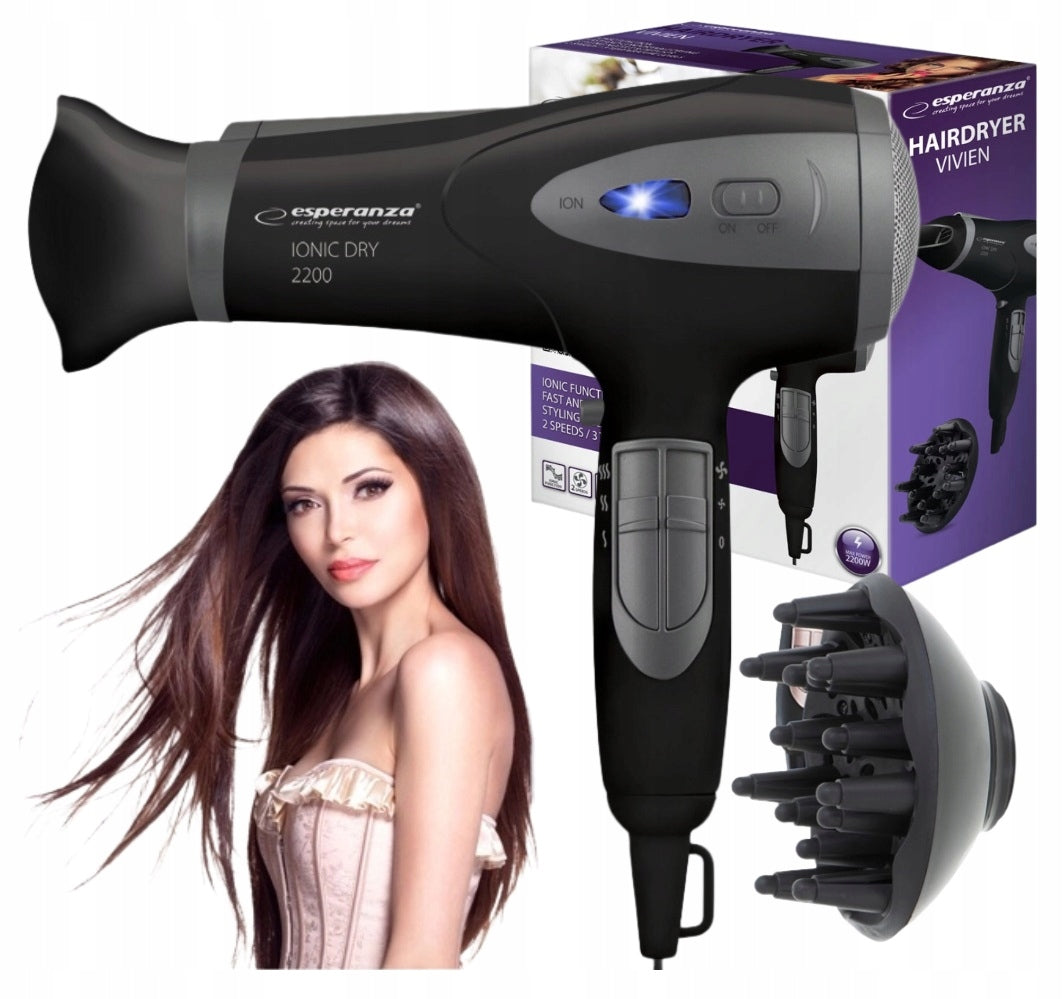 HAIR DRYER STRONG IONIZATION DIFFUSER 2200W
