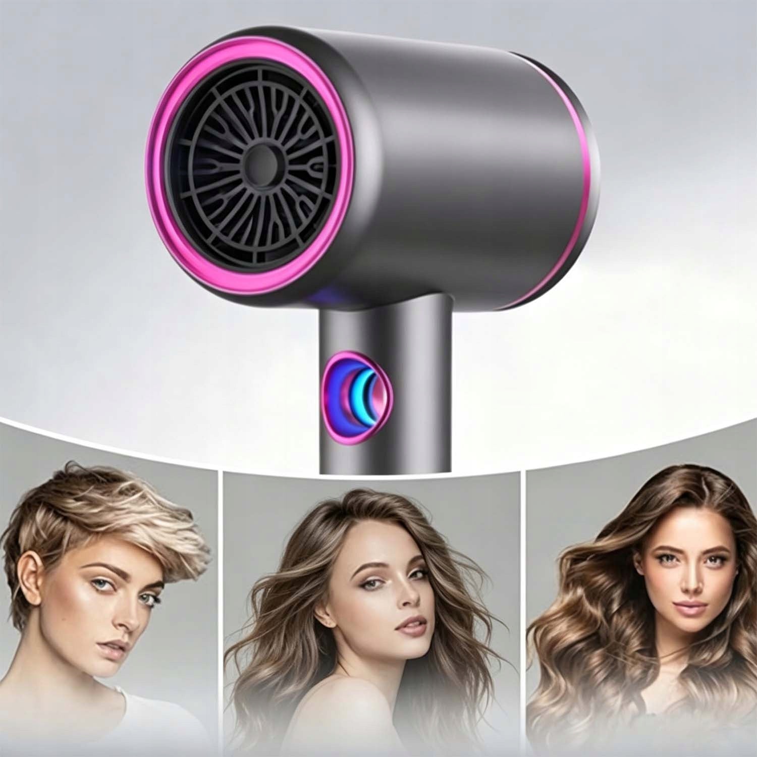 HAIR DRYER WITH DIFFUSER IONIZATION 2400W HANDLE LIGHT PROFESSIONAL Brand no brand
