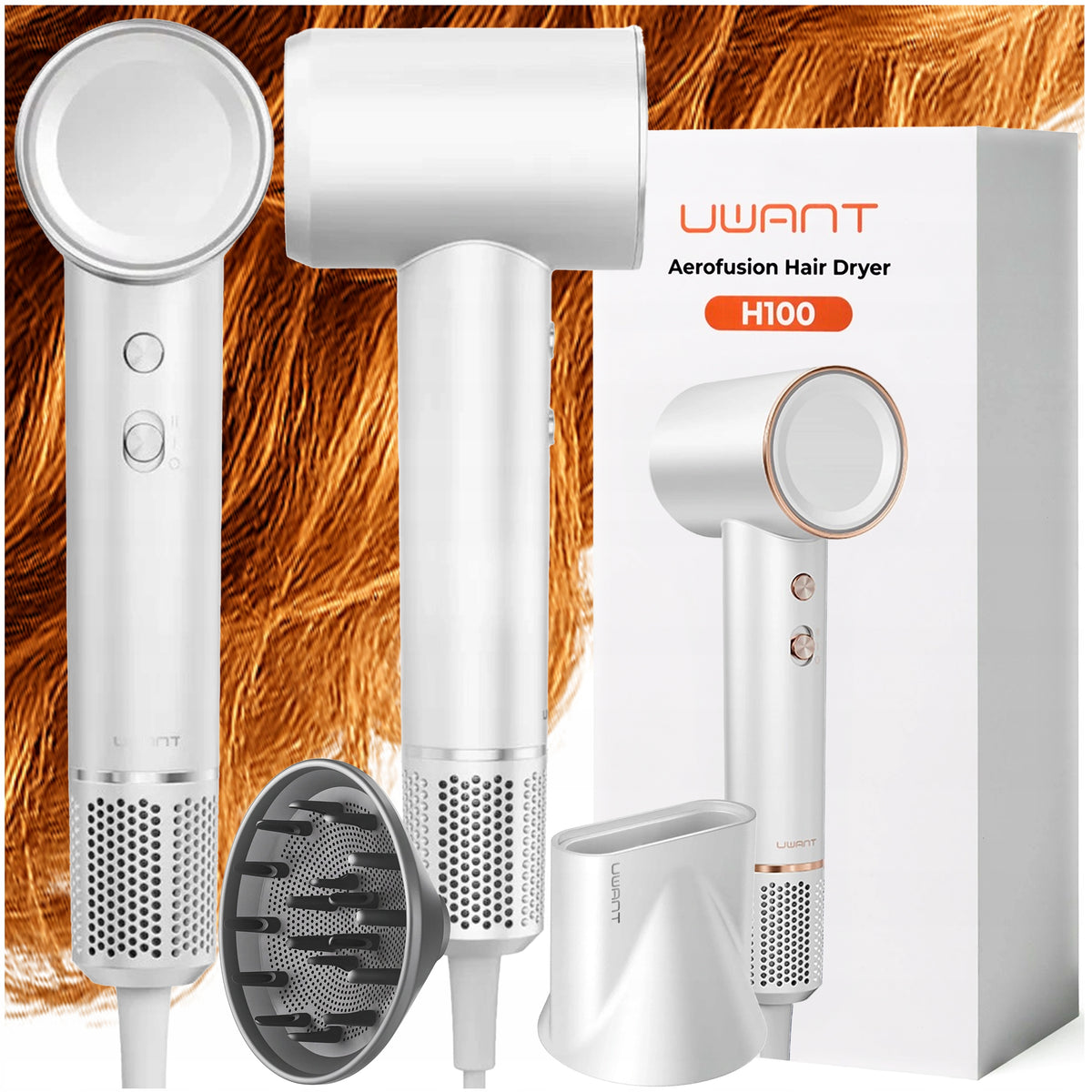 HAIR DRYER WITH IONIZATION DIFFUSER NOISE REDUCTION STRONG COLD AIR SUPPLY