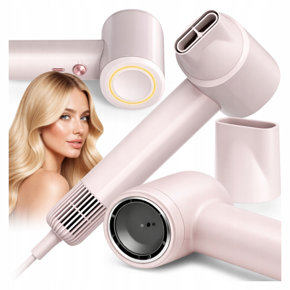 HAIR DRYING DRYER FOR SMOOTHING CURLS IONIZATION 1100W 5in1 PINK