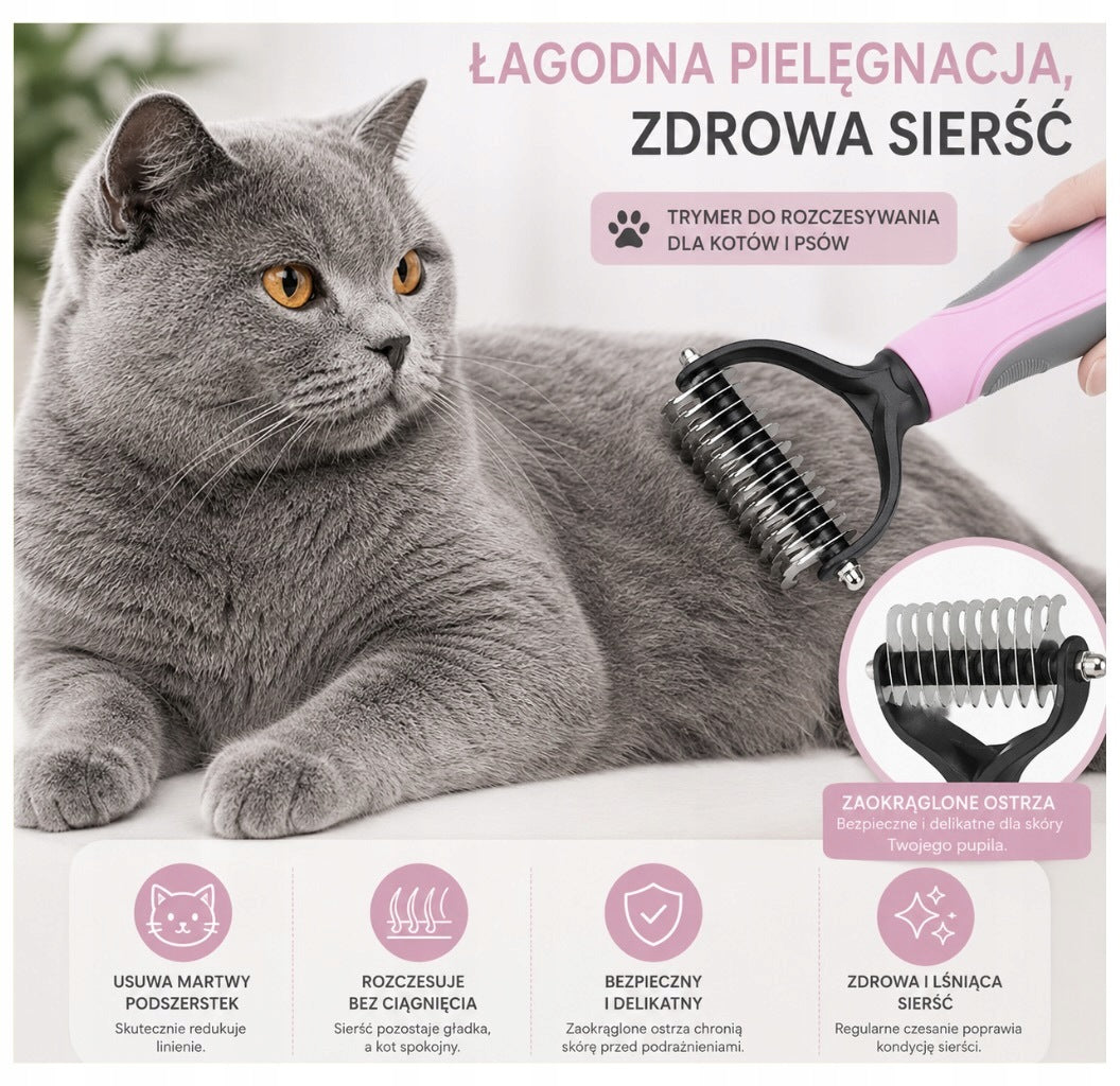 HAIR HOOK TRIMMER CARDED COMB DOG TANGLE BRUSH COLORS