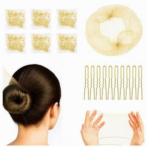 HAIR NETS COKE GOLD CUFFLINKS U SHAPED COCONUT 20 PCS FOR HOME