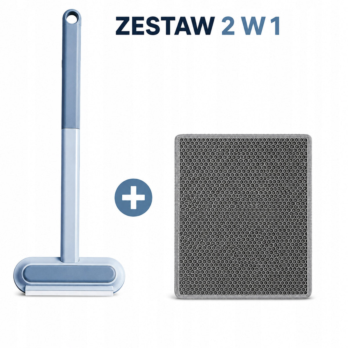 HAIR REMOVAL BRUSH+Cat litter box mat 75x55 Set