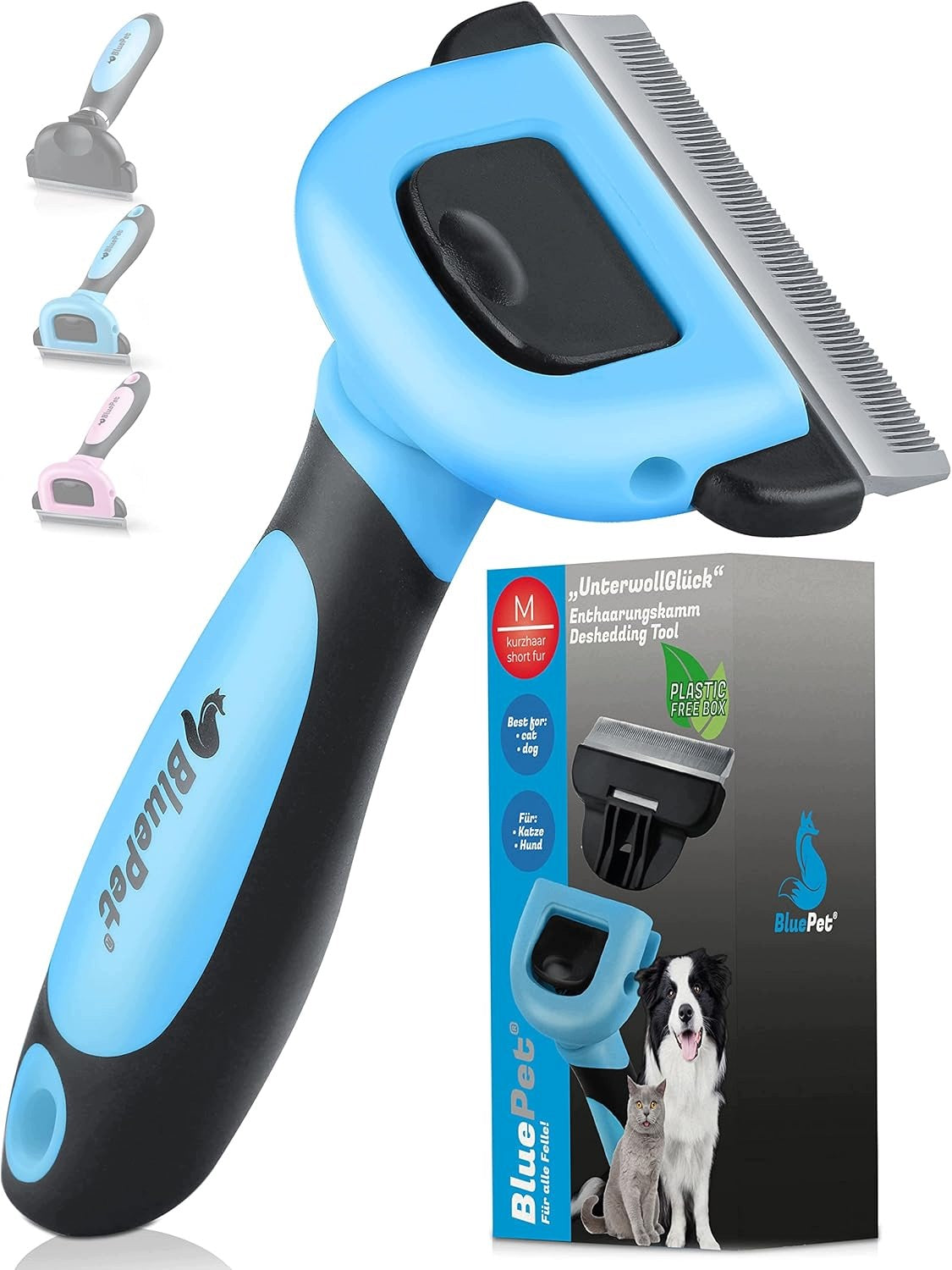 HAIR REMOVAL BRUSH FOR CATS AND DOGS 66MM DESHEDING