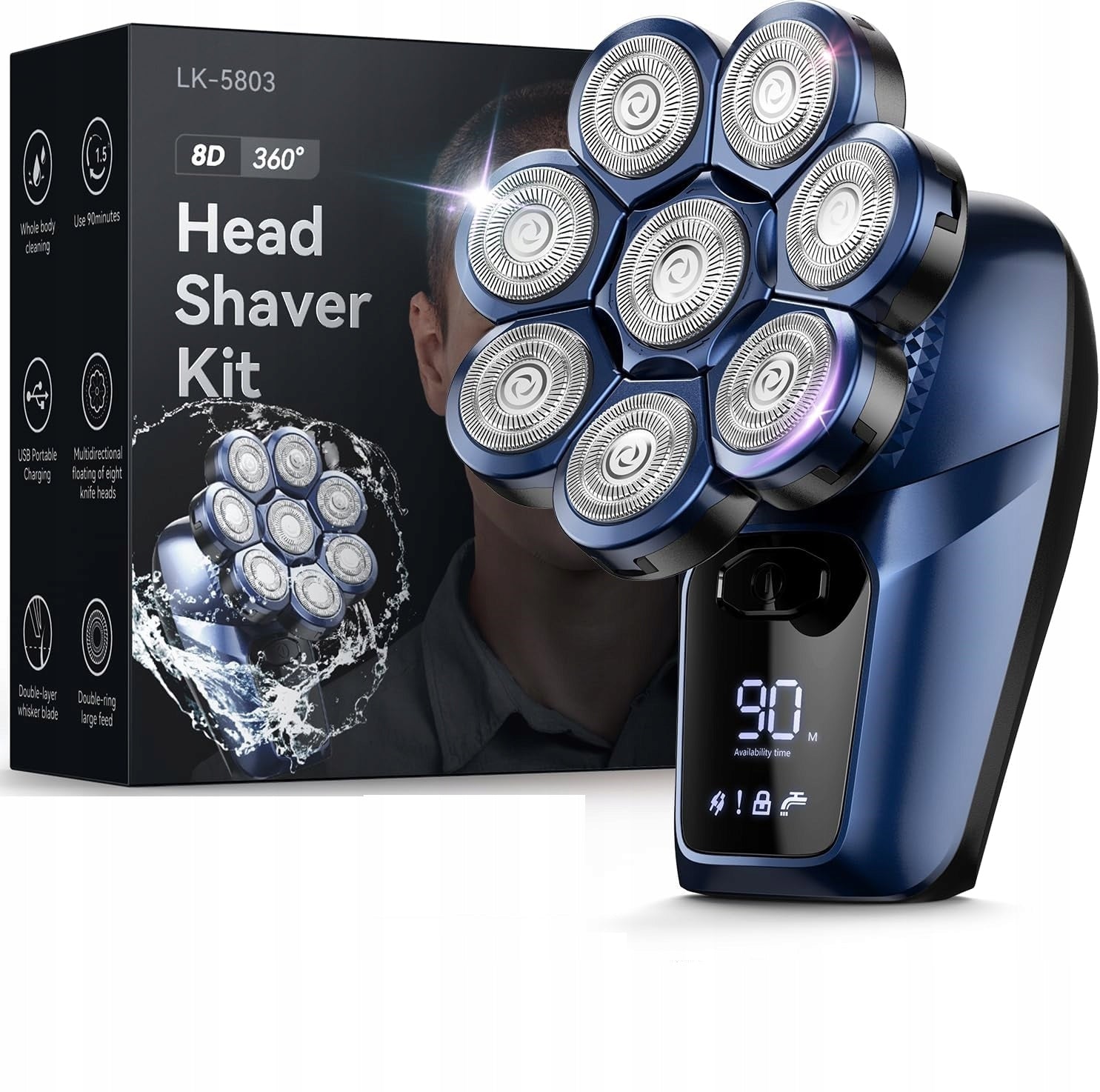HAIR SHAVER FOR MEN WITH LED TRIMMER