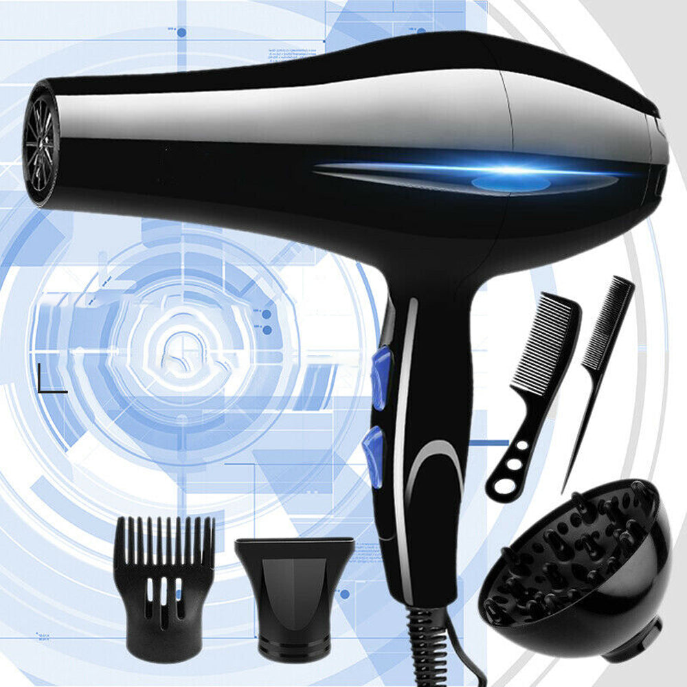 HAIRDRESSER DRYER PROFESSIONAL FOR QUICK DRYING WITH COMB 3 NOZZLE Packaging status original