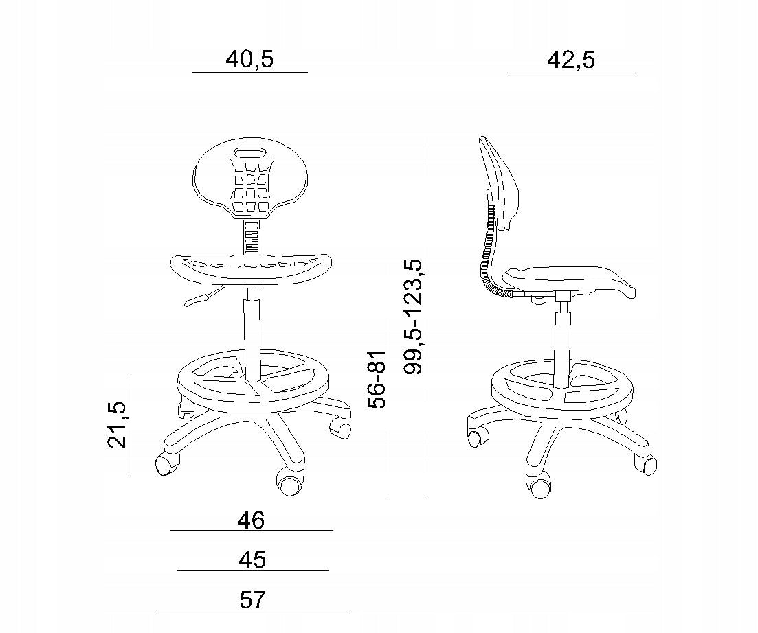 HALCON Unique Specialty Chair with Medical Laboratory Footrest Brand Unique