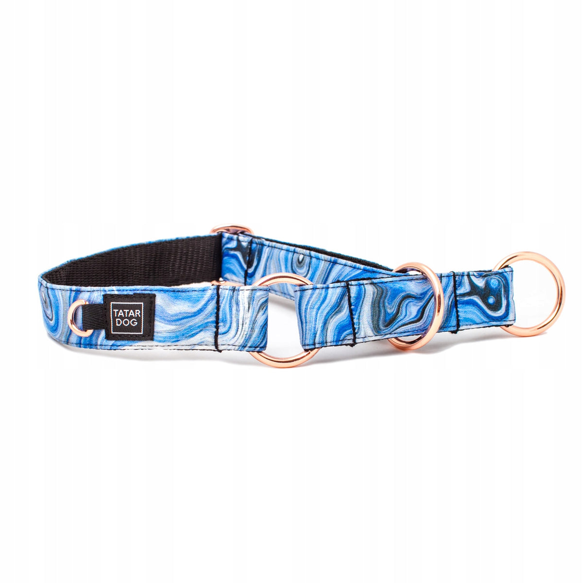 HALF-CLAMP DOG COLLAR STRONG BLUE XS/S