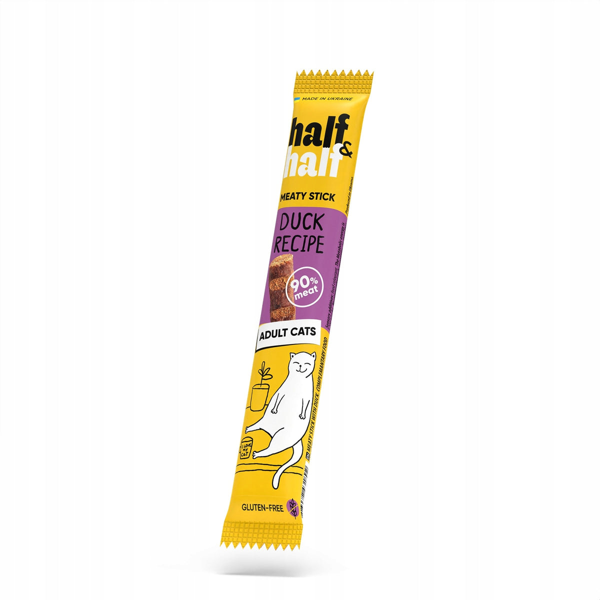 HALF&HALF Treat for Cats - Duck Meat Sticks, 5 g