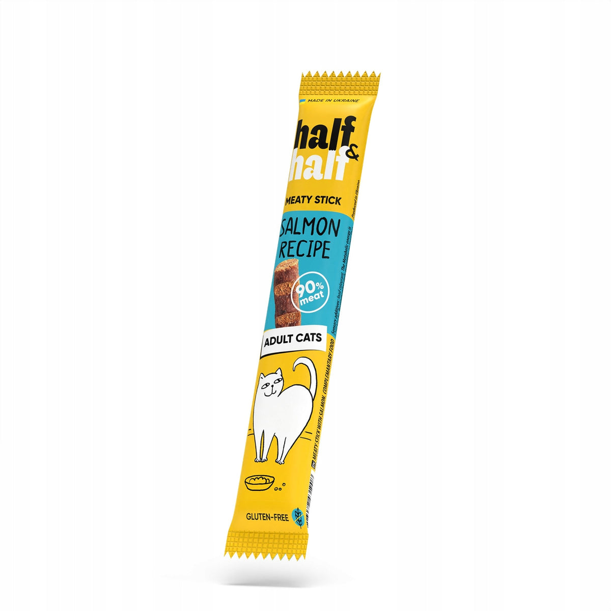 HALF&HALF Treat for Cats - Salmon Meat Sticks, 5 g