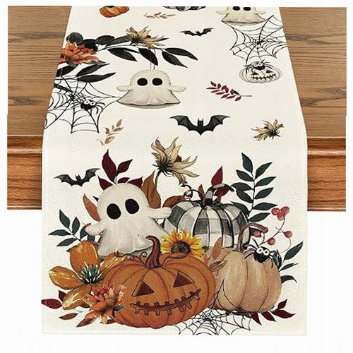 HALLOWEEN TABLE RUNNER 40X140 CM PUMPKIN GHOSTS BATS DECORATION