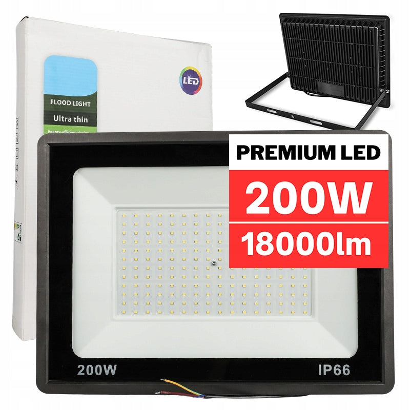 HALOGEN LED 200W FLOODLIGHT LAMP IP66 20000 lm STRONG WATERPROOF PREMIUM Packaging status original