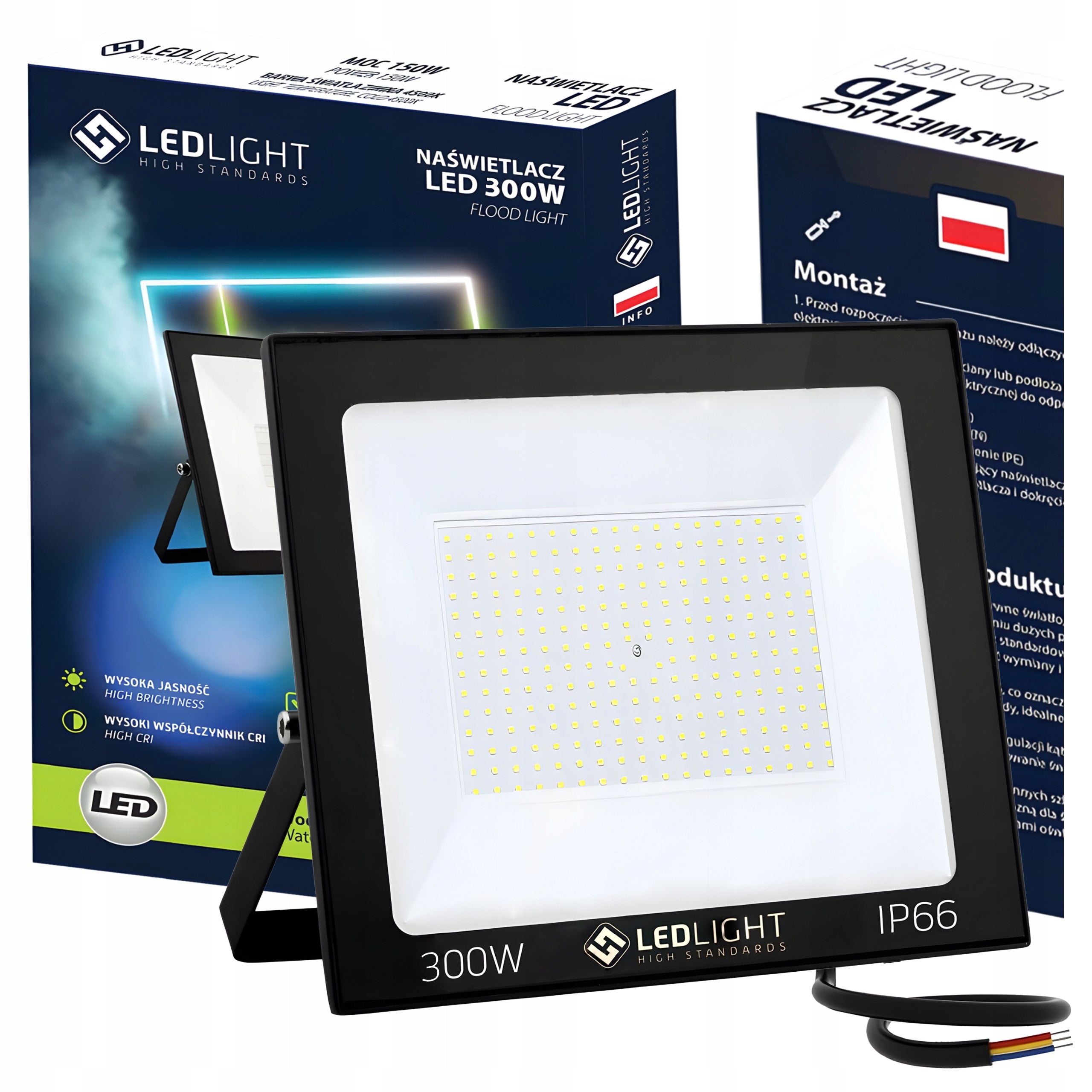 HALOGEN LED 300W LAMP Floodlight 6500 Slim OUTDOOR CONSTRUCTION