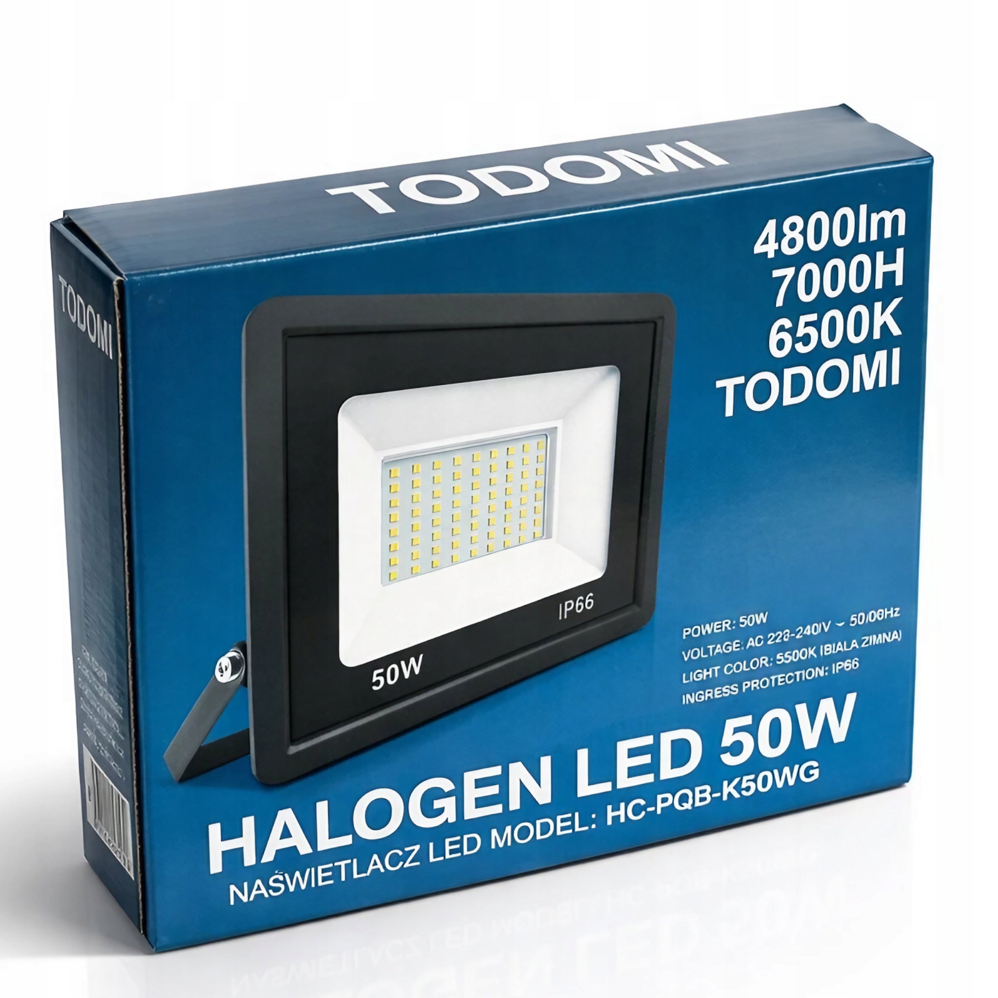 HALOGEN LED 50W FLOODLIGHT SLIM OUTDOOR WORKING ECONOMICAL FOR WAREHOUSE Packaging status original