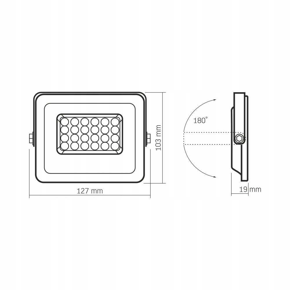 HALOGEN LED ECONOMICAL STRONG NATURAL LIGHT COLOR WHITE ALUMINUM 20W Brightness 1800 lm