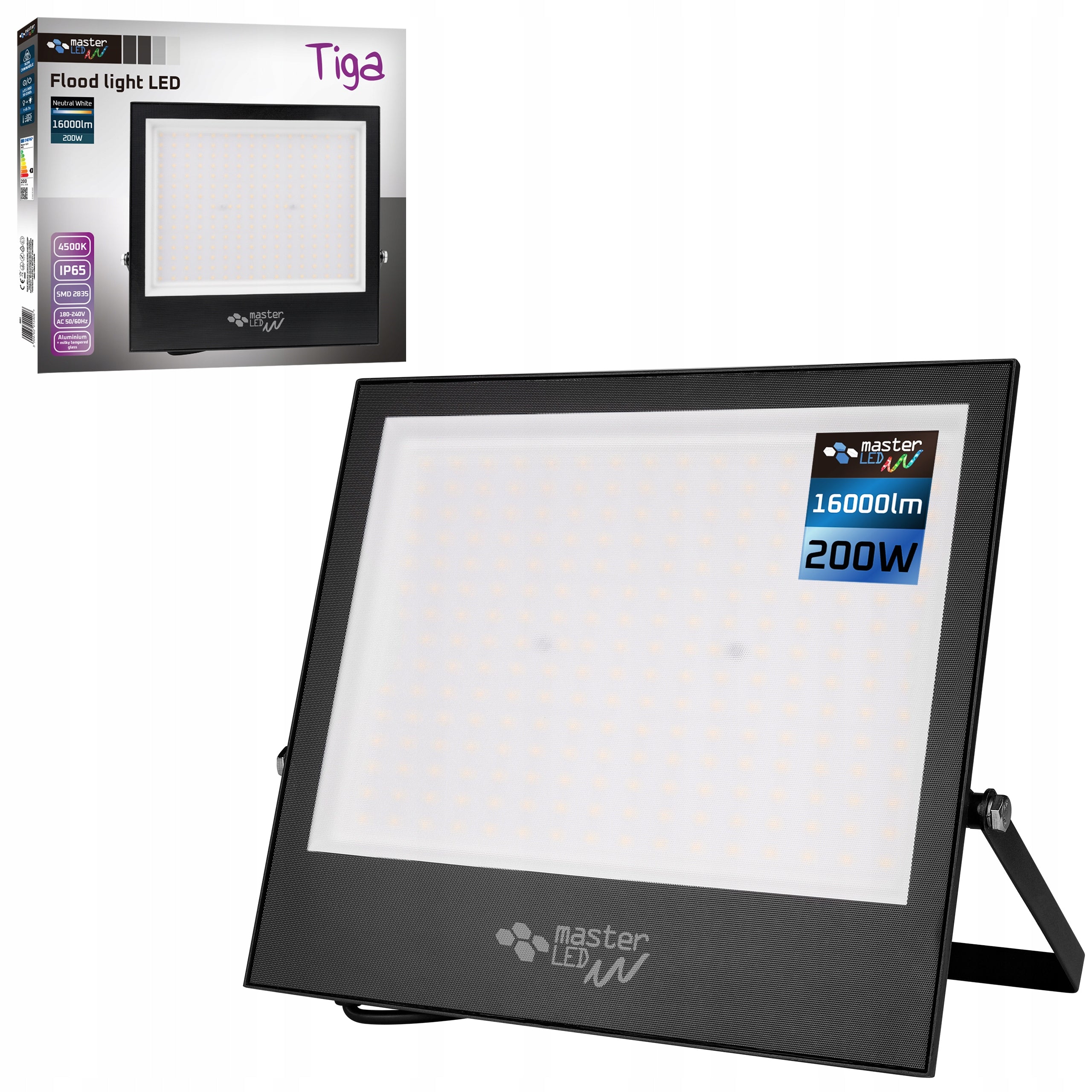 HALOGEN LED FLOODLIGHT 200W LAMP white neutral 4500K OUTDOOR IP65