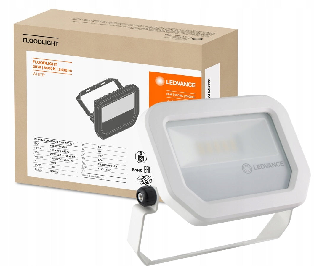 HALOGEN LED FLOODLIGHT 20W 6000K WHITE 2400lm FLOOD LED LEDVANCE Color white