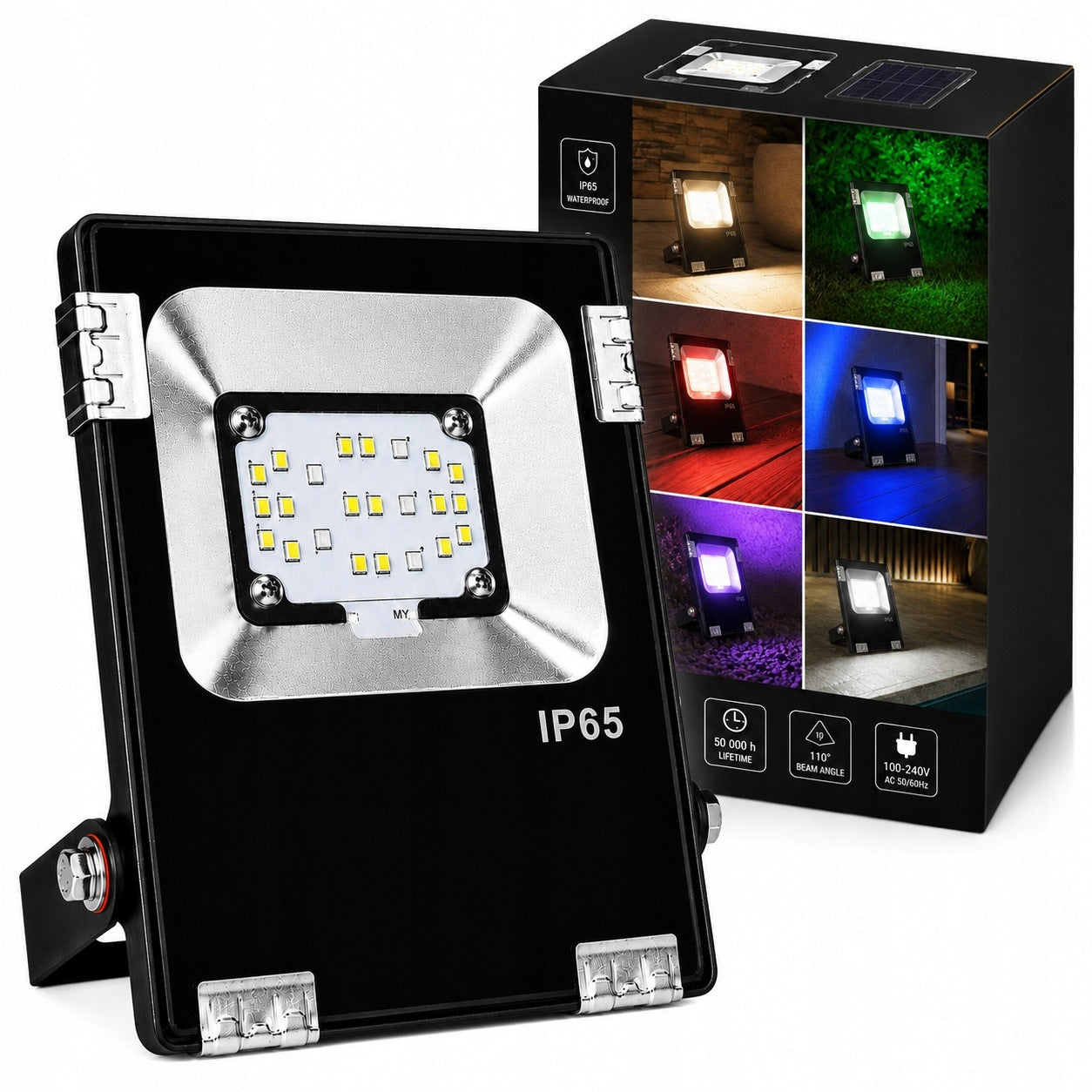 HALOGEN LED FLOODLIGHT OUTDOOR LAMP RGB CCT IP65