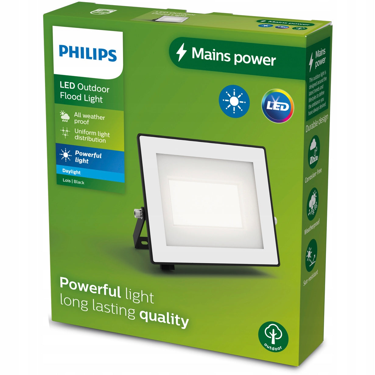 HALOGEN LED FLOODLIGHT PHILIPS LAMP 30W 3200lm 5000K IP65 HEADLIGHT LOIS Brand Philips