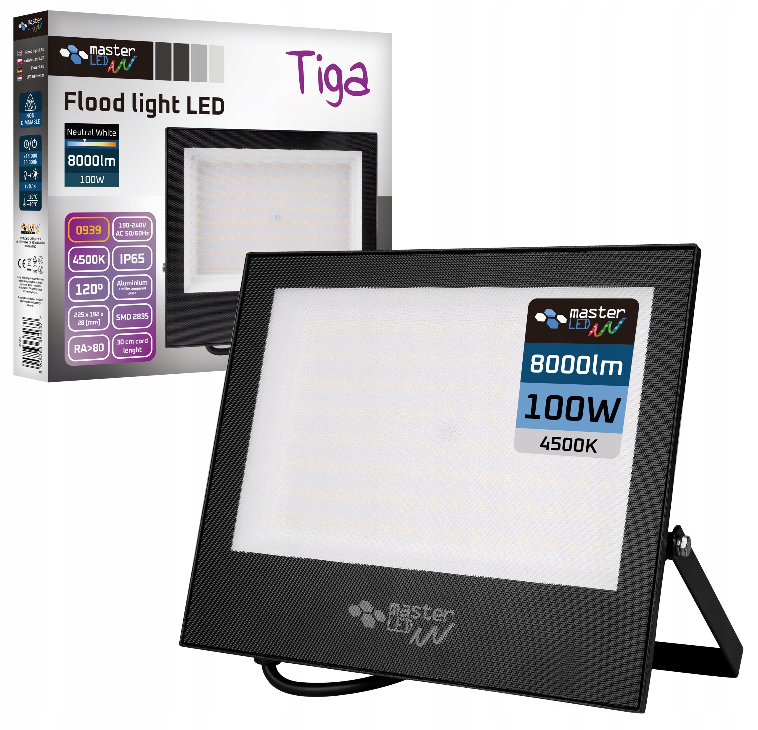 HALOGEN LED Floodlight Lamp 100W 4500K OUTDOOR spotlight IP65