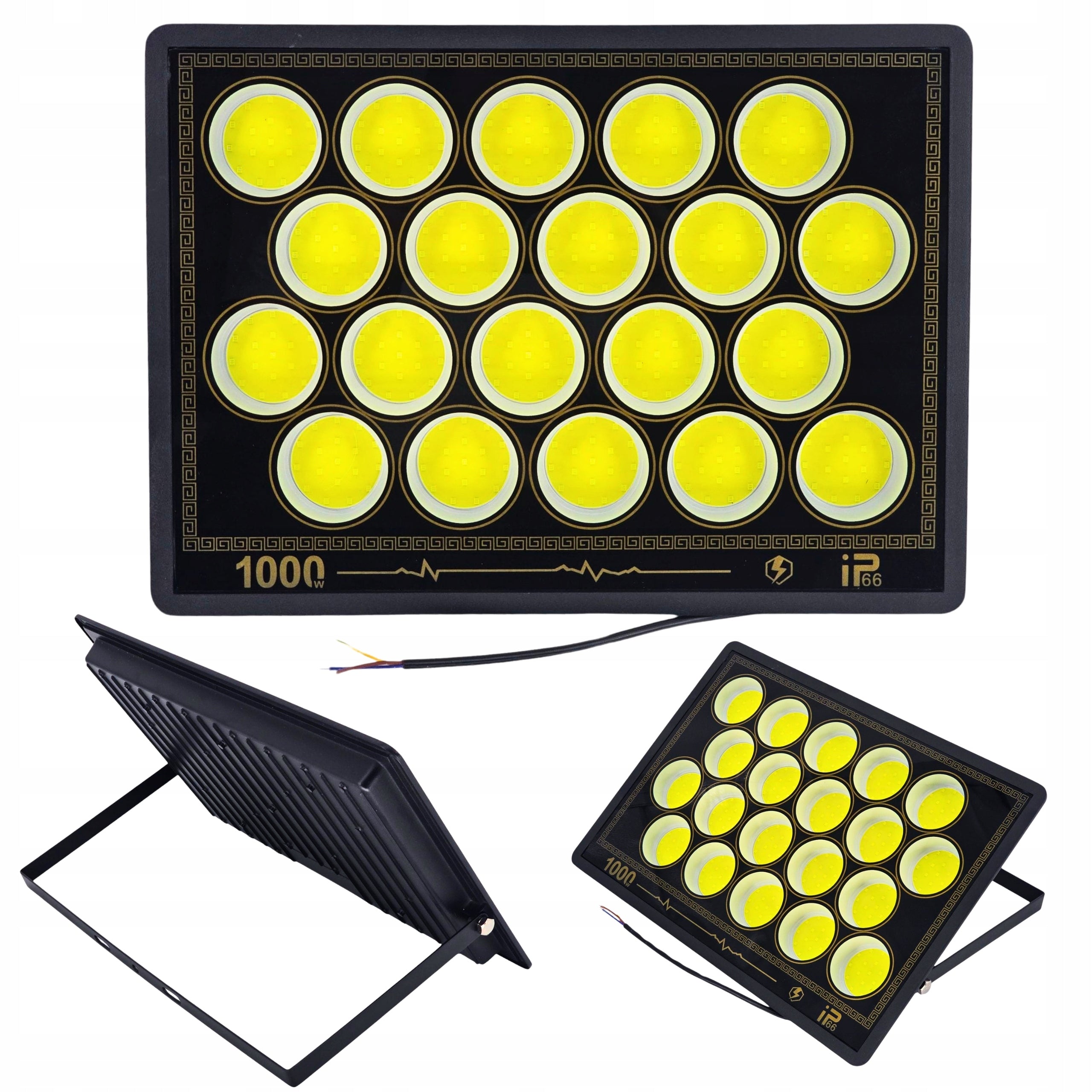 HALOGEN LED SPOTLIGHT OUTDOOR FLOODLIGHT IP66 PREMIUM LAMP 1000W 6500K Color black