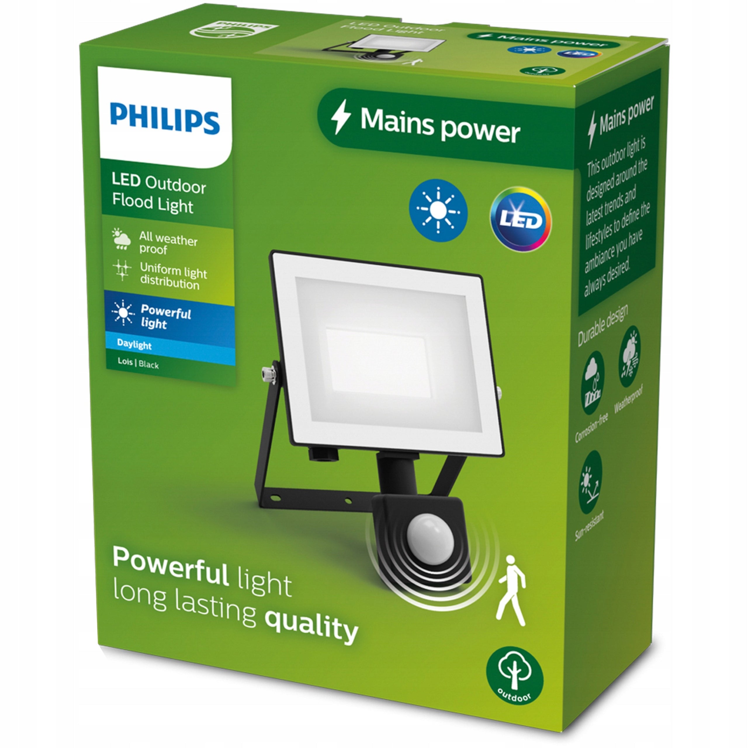 HALOGEN LED WITH MOTION SENSOR FLOODLIGHT LAMP 20W IP65 PHILIPS LOIS Brand Philips