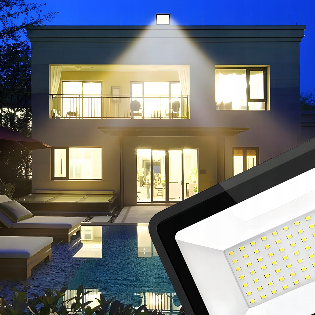 HALOGEN LED WORK FLOODLIGHT LAMP MOTION SENSOR LED 50 IN OUTDOOR Manufacturer code NAŚWIETLACZ LED 50W Z CZUJNIKIEM RUCHU