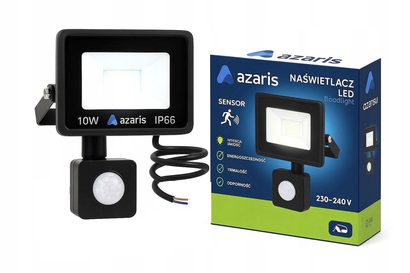 HALOGEN LED floodLIGHT POWERFUL 10W LAMP WITH MOTION AND DUSK SENSOR