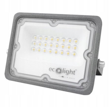 HALOGEN NEUTRAL LED FLOODLIGHT 20W 4000K 2000LM BLACK ECOLIGHT IP65