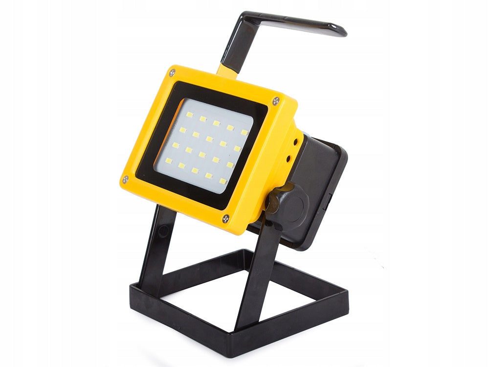 HALOGEN PORTABLE CONSTRUCTION LAMP WITH LED PLUG 20 SMD 100W BATTERY Color black