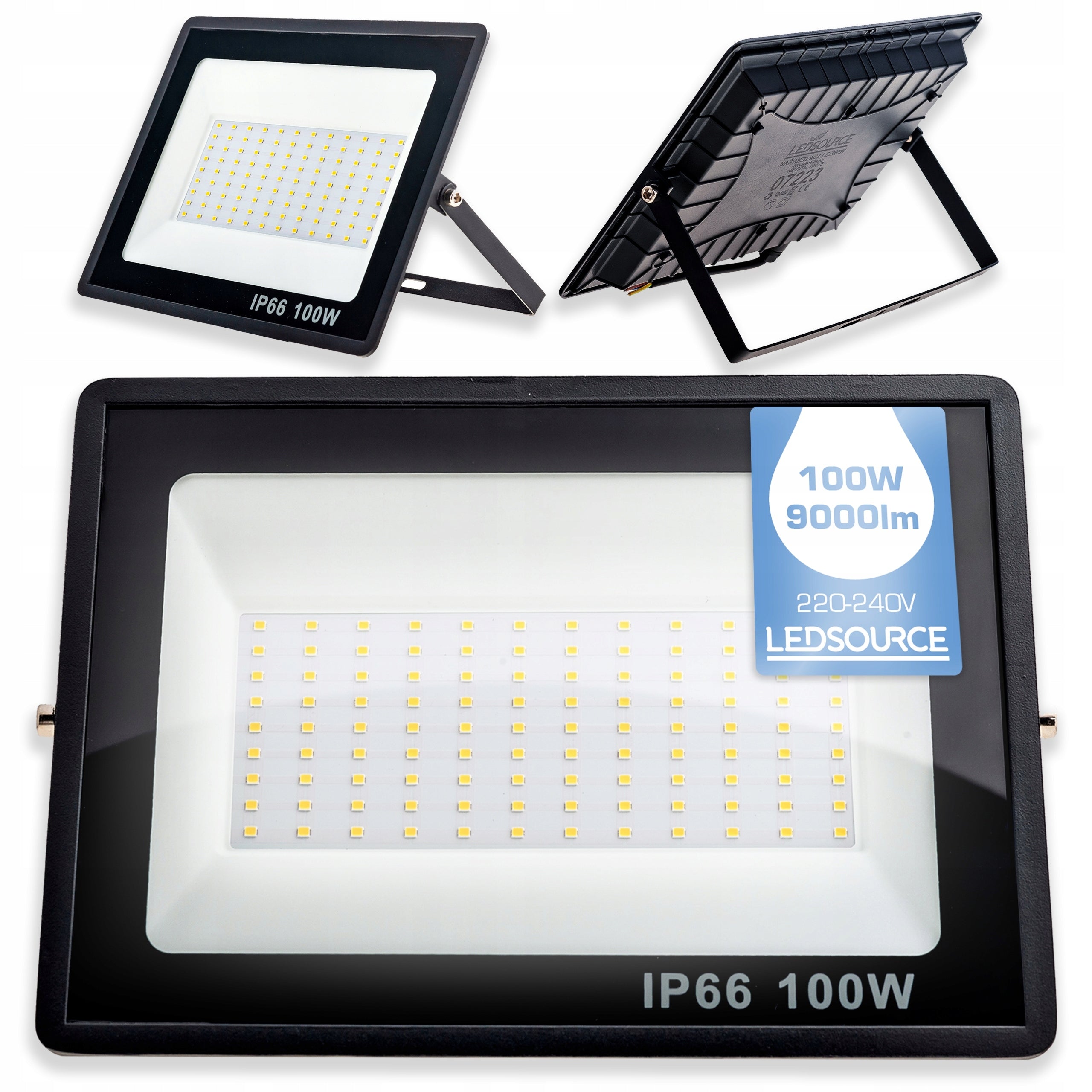 HALOGEN SPOTLIGHT WORKING LAMP FLOODLIGHT WATERPROOF LED 100W 9000LM
